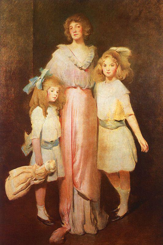 John White Alexander Mrs Daniels with Two Children Sweden oil painting art